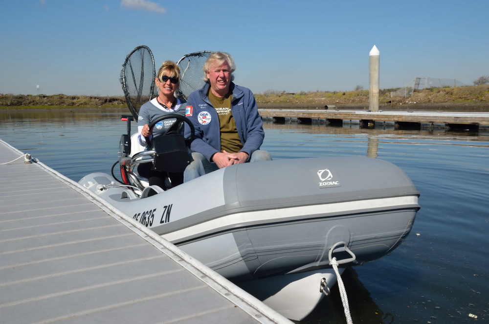 Darlene and Kurt Lieber heading out for a harbor patrol