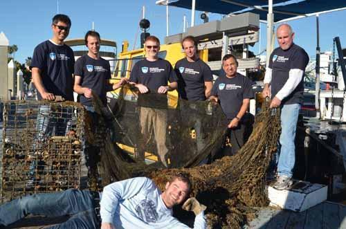 Dive & Boat Crew with marine debris hauled out and safely at dock