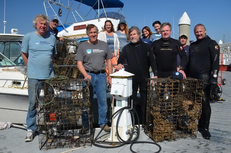 ODA Dive & Boat Crew with traps at dock