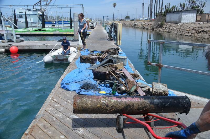 Ocean debris that was hauled out of the harbor by Ocean Defenders