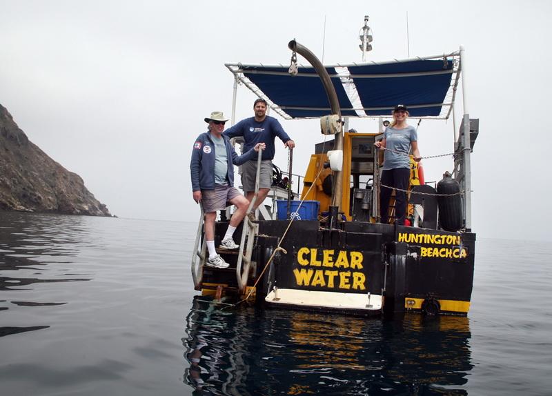 Ocean Defenders on the stern of the ocean conservation vessel <em>Clearwater</em>