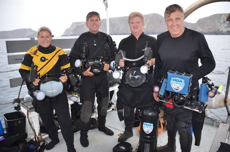 Ocean Defenders Dive Crew on deck with cameras ready to go