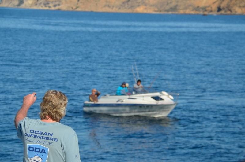 In an MPA, Captain Kurt advises boaters about illegal fishing