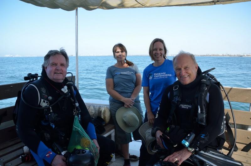 Ocean Defenders volunteer Dive Crew before debris removal dive