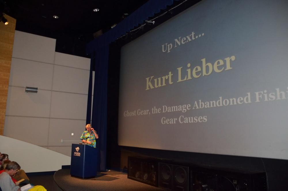 Kurt Lieber gives talk at Aquarium of the Pacific, in Long Beach, CA