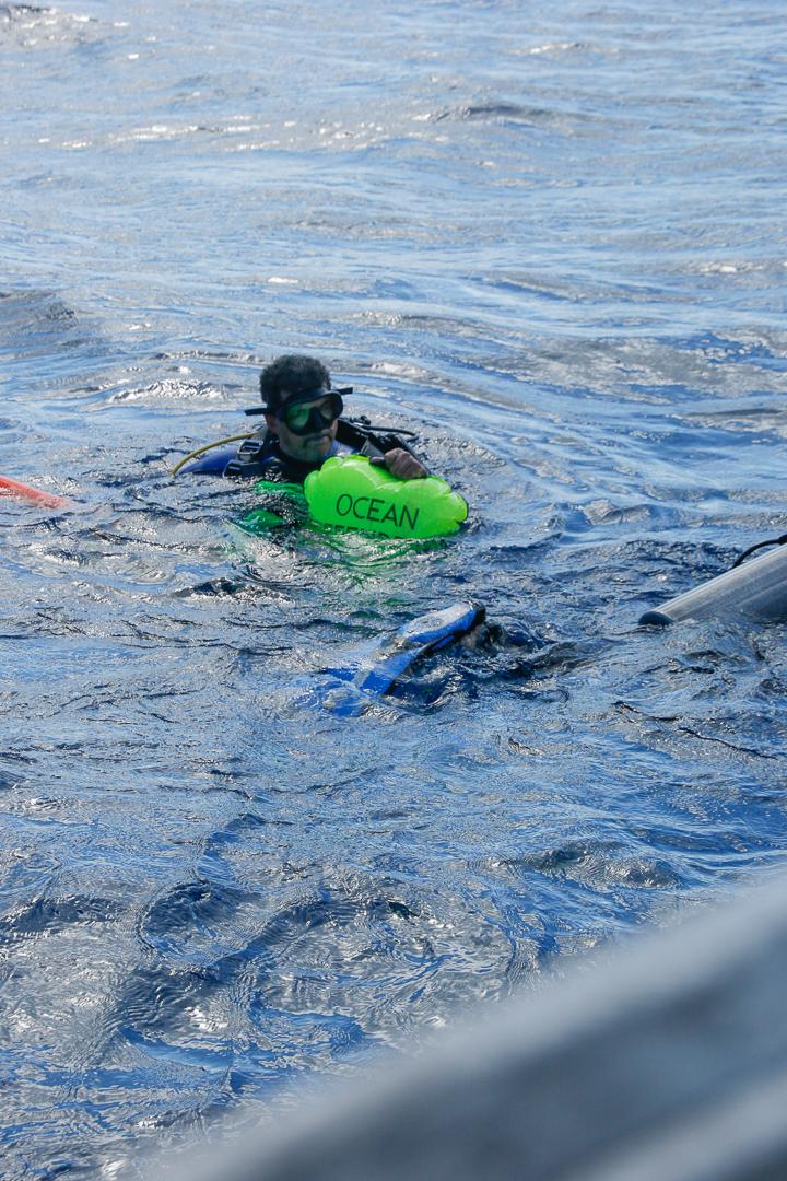 Ocean Defenders Hawaii Diver with debris lift bag