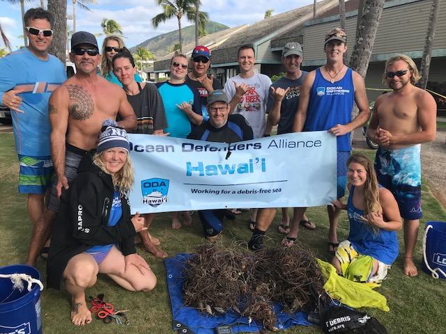 ODA Volunteer Dive and Boat Crew with marine debris they removed