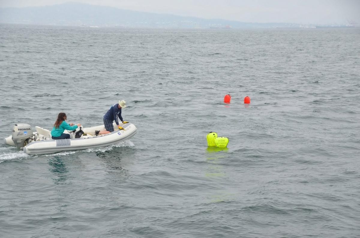 four lobster traps to be retrieved