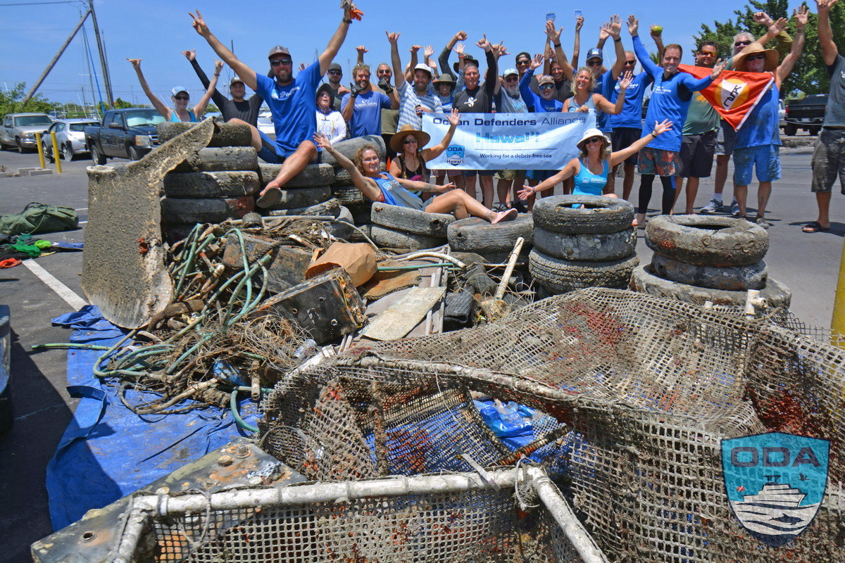 Successful haul of marine debris by ODA-HI