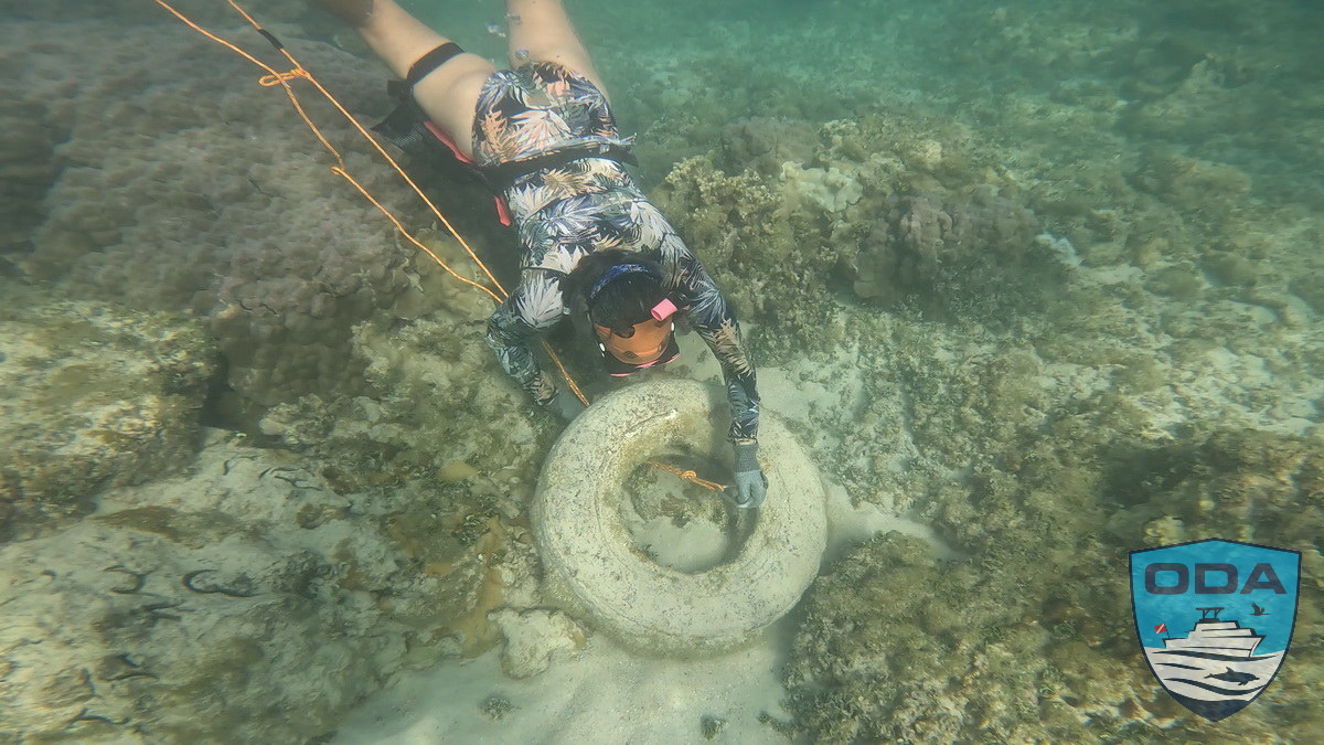 Underwater tire removal