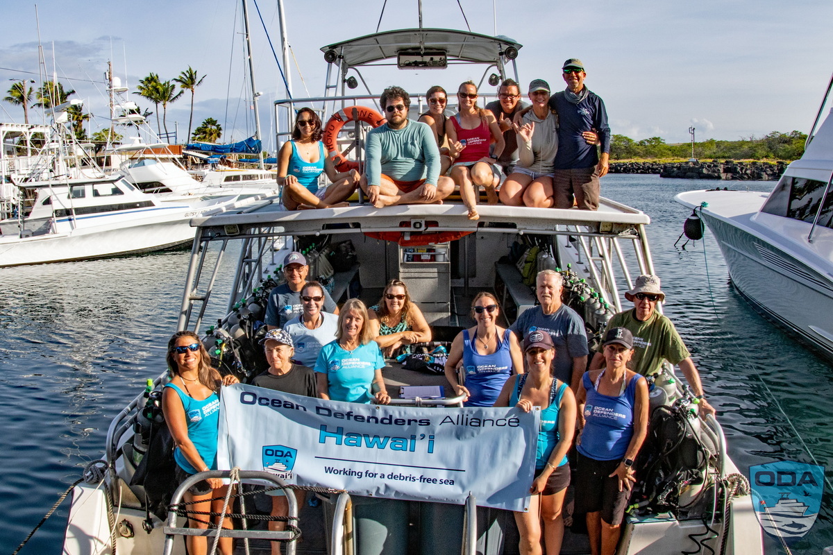 ODA Volunteer Crew before ghost gear cleanup expedition