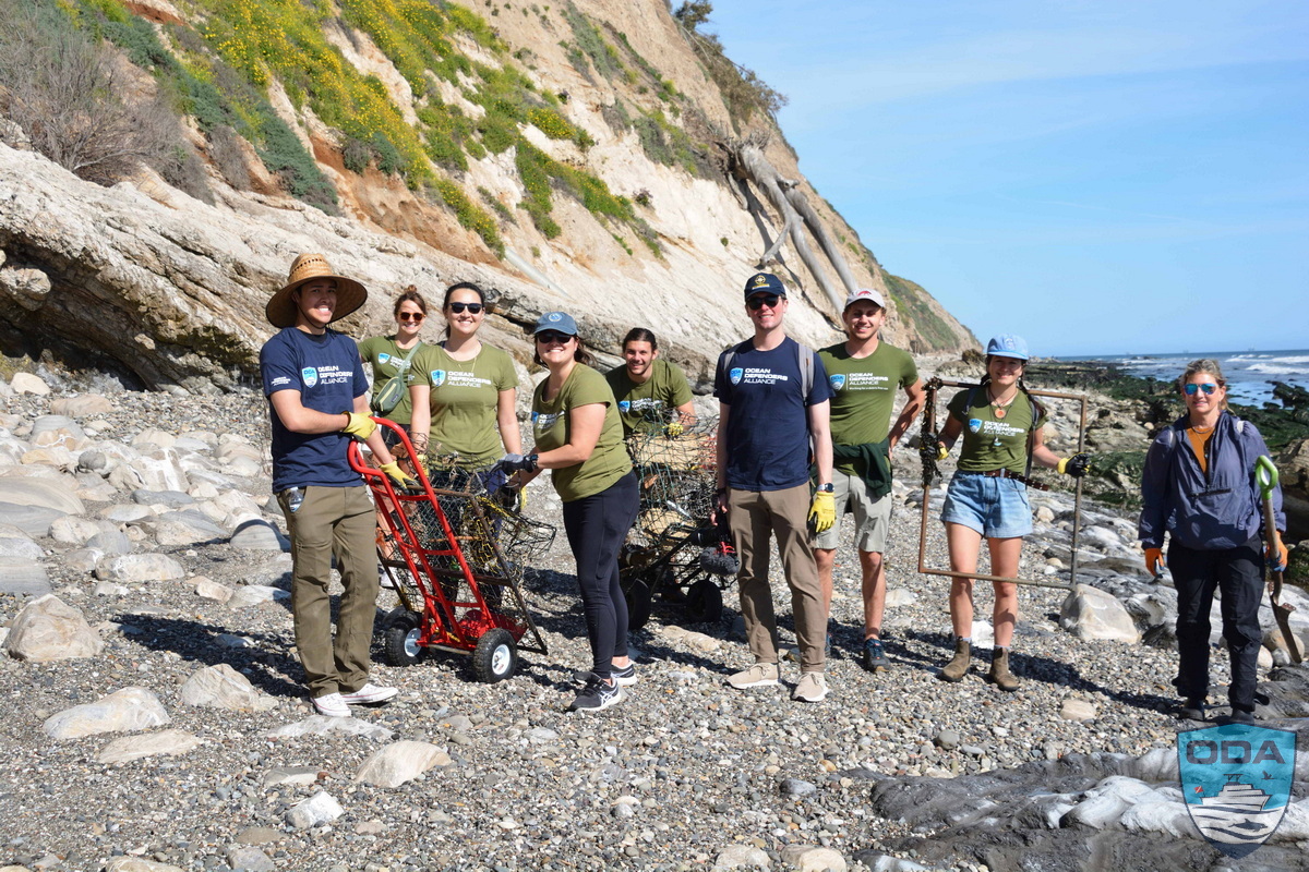 The ODA Santa Barbara beach and cliff cleanup crew