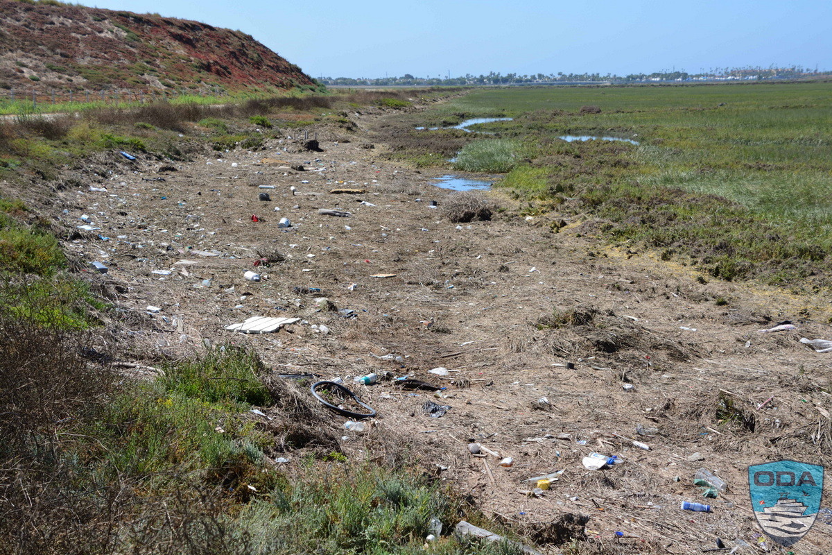 SBNWR with trash and debris all over.