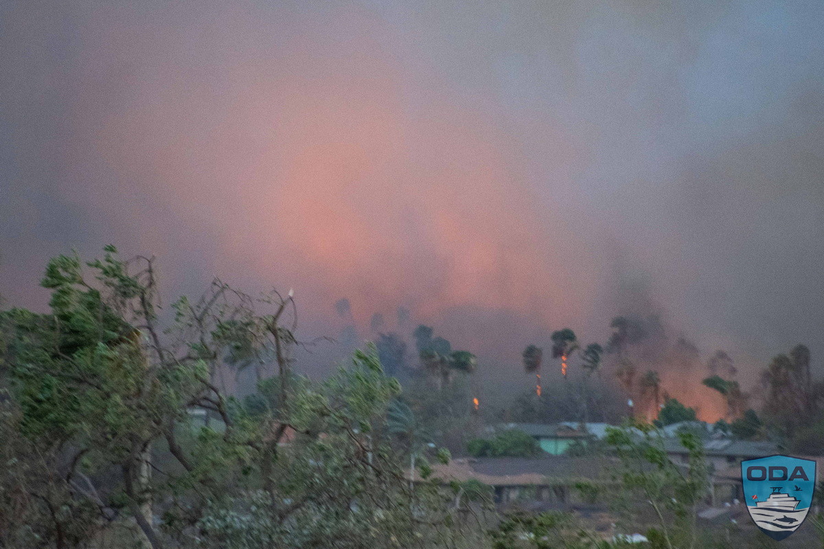 Flames of the Lahaina fire