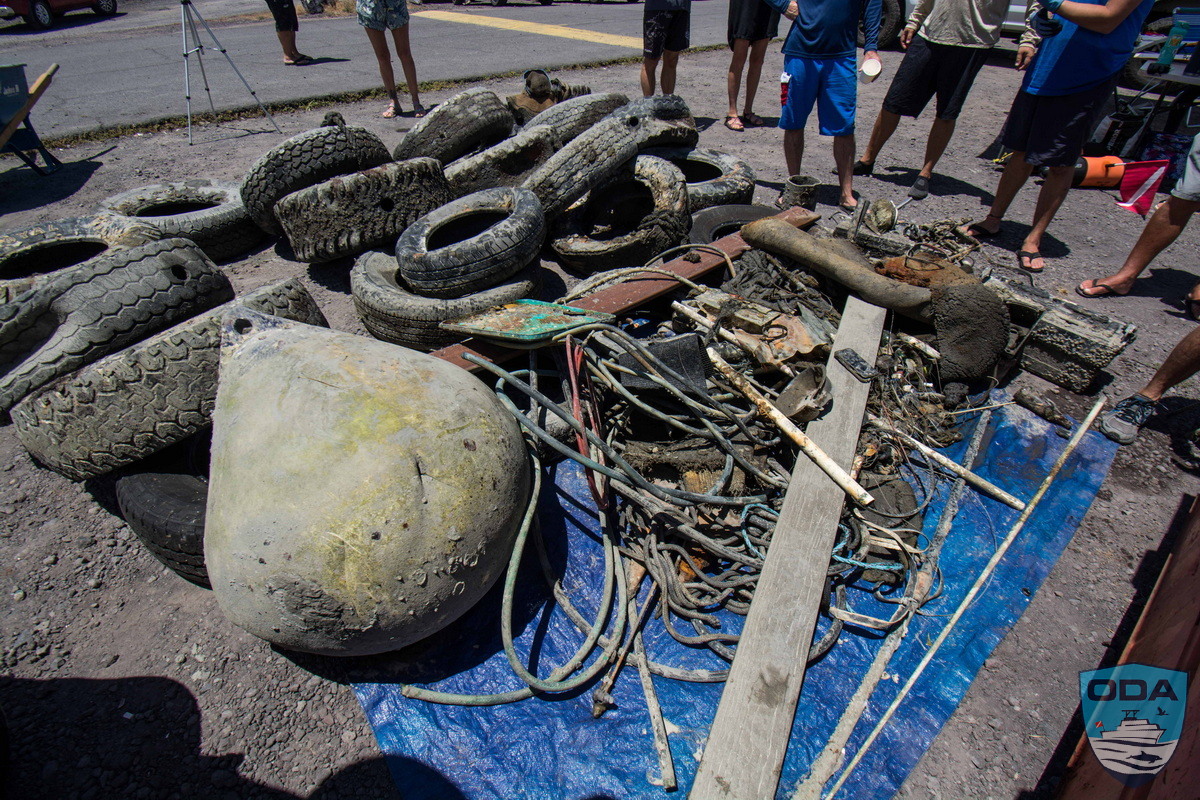 ODA volunteers removed marine debris.