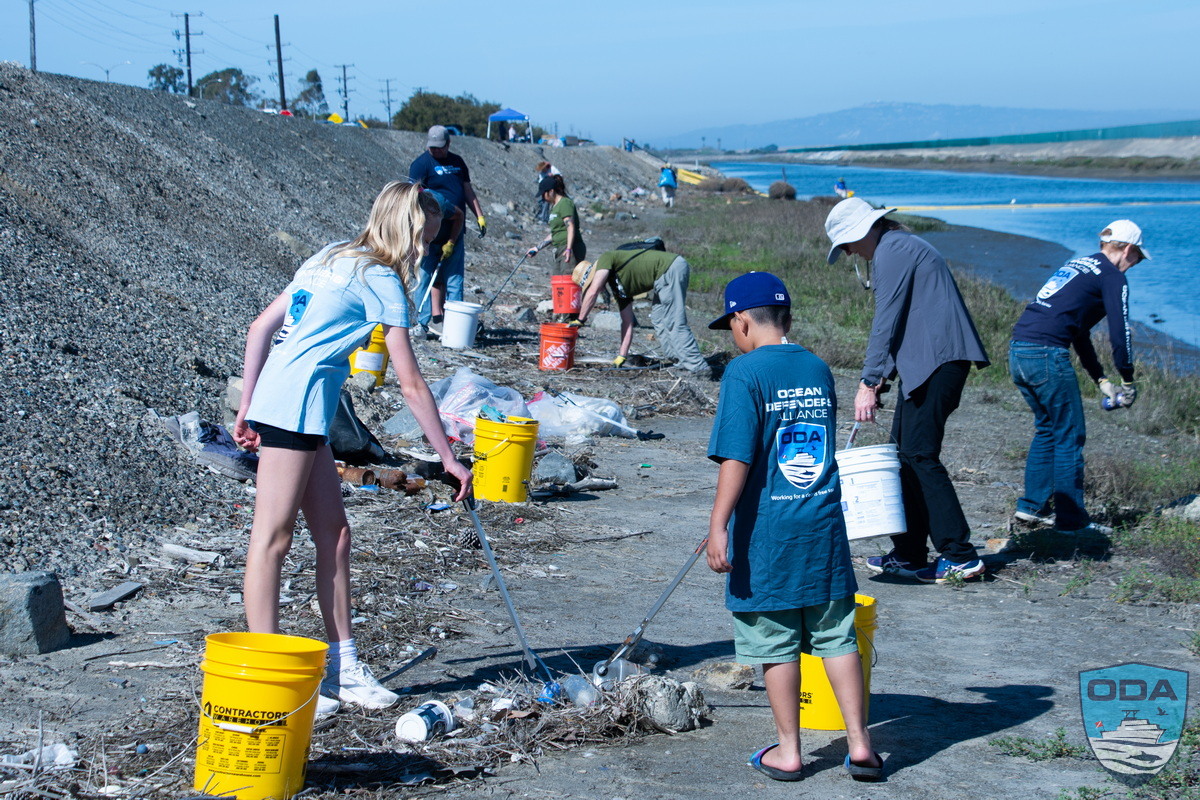Making sure the trash doesn't head out to the ocean.